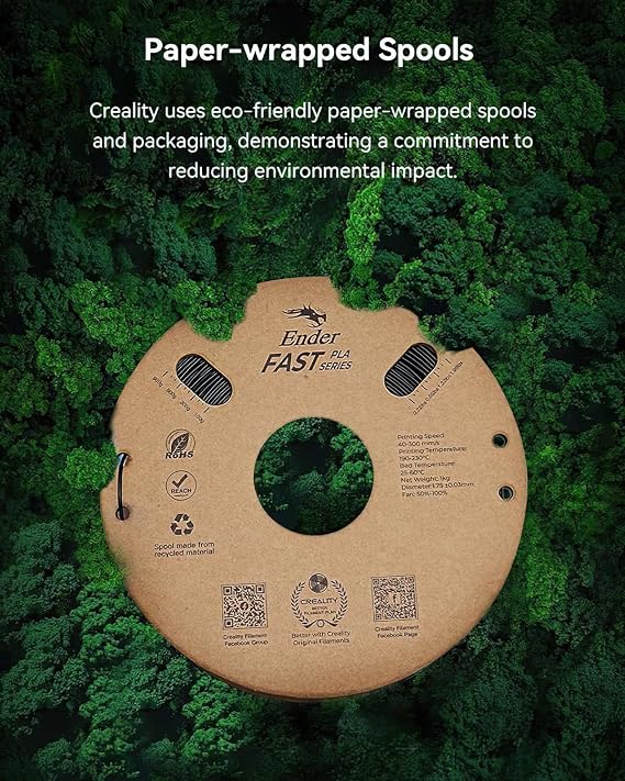 Creality Rare Fast PLA Filament 1.75mm, 3D Printer Filament High Speed up to 300mm/s, Recyclable Cardboard Reel, Suitable for Most FDM 3D Printers - 1kg (2.2lb) Pink