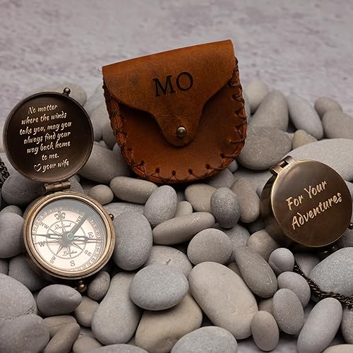 Miniatura 3 de SFdizayn Gift for Son, Personalized Compass, Custom Engraved Working Brass Compass