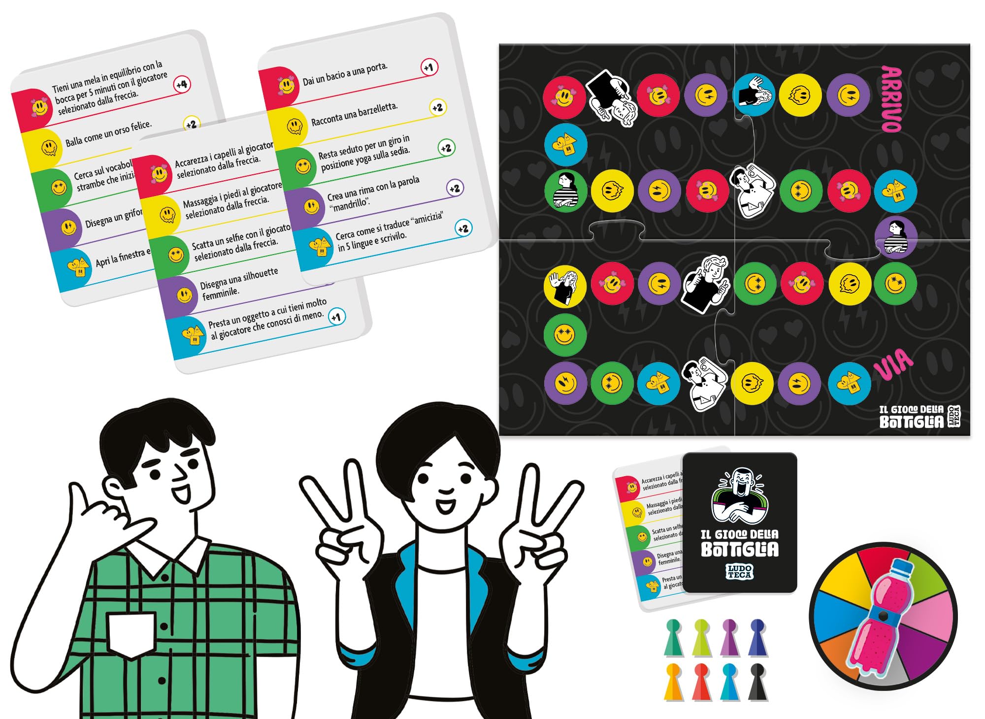 Lisciani Giochi - Ludoteca Pocket Il gioco della bottiglia, 110476 - 2