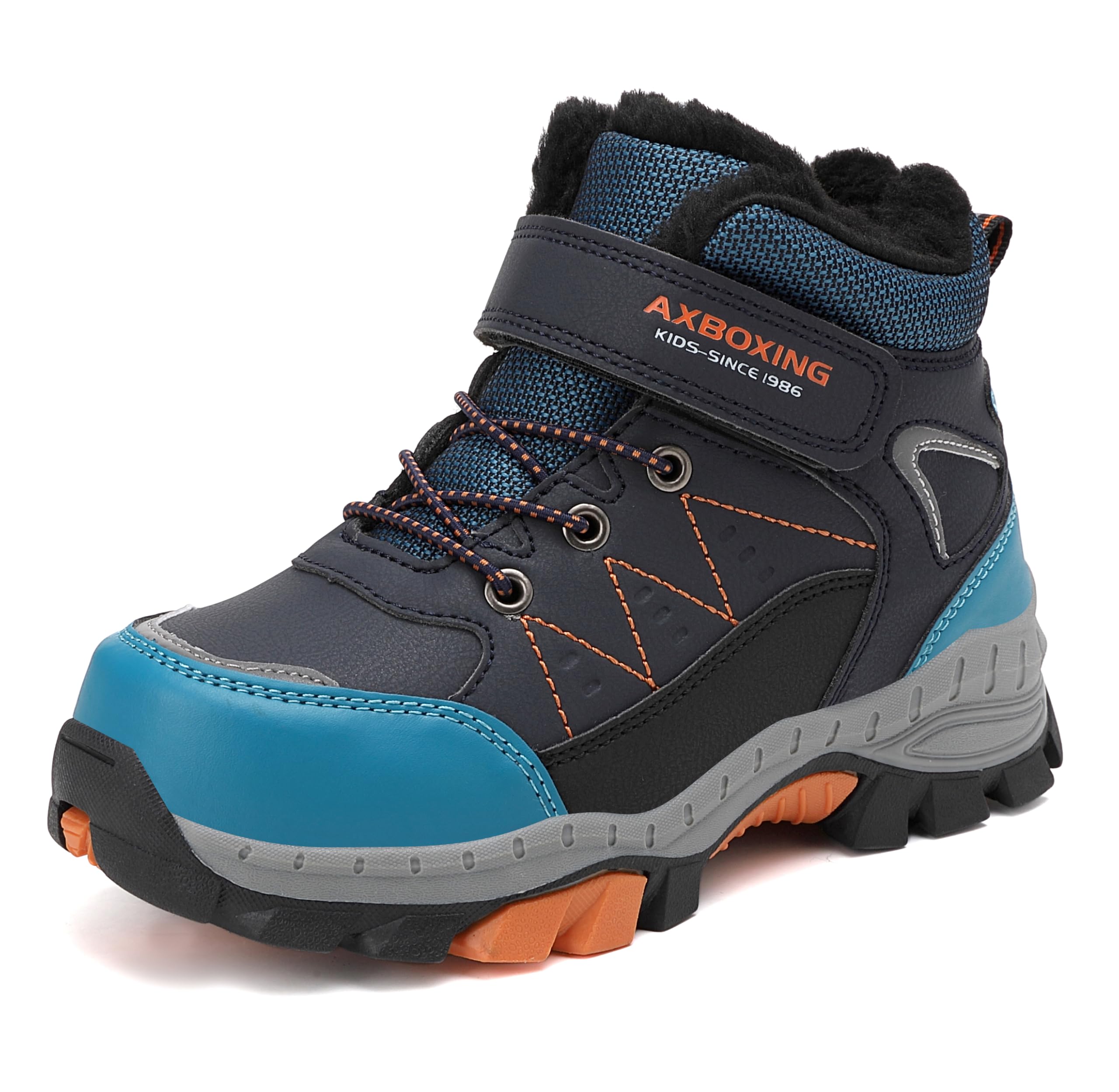 TARELO SINCE 1986 TARELO Botas de Nieve para Niños Zapatos de Senderismo Botas Algodón Antideslizantes Invierno para Niños Hebilla Antideslizante 32-39