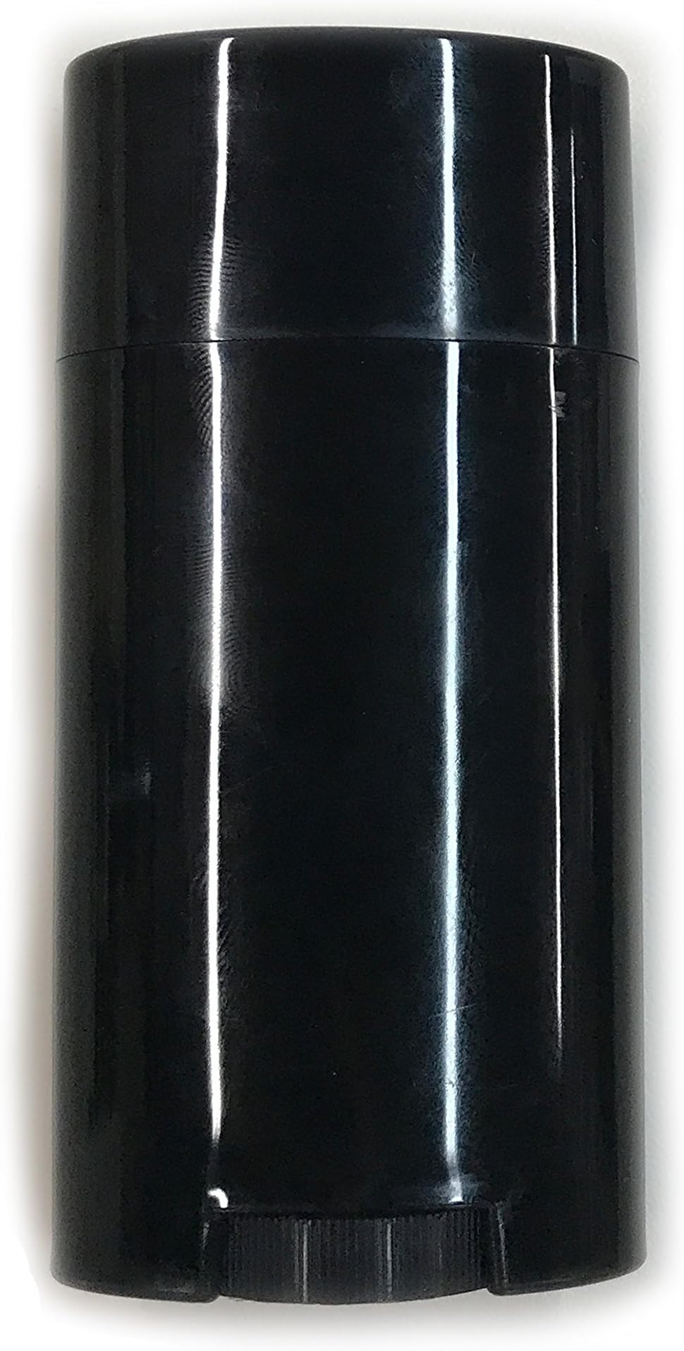 Empty Deodorant Containers - Twist-up, Recyclable, DIY Empty Deodorant OVAL Tubes, Top-Fill 2.5 OZ (12-Pack, Black)