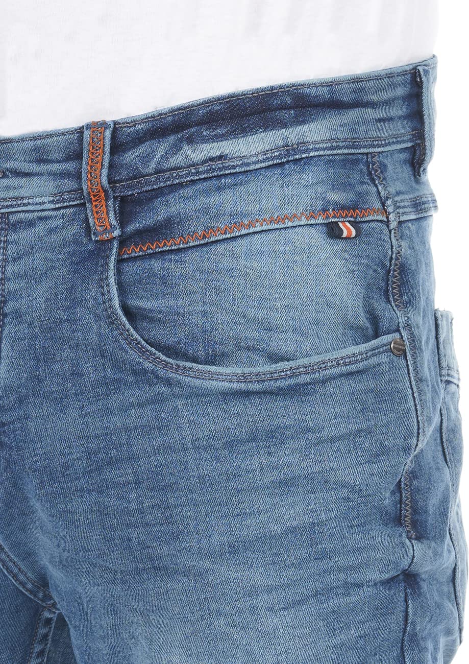 riverso Męskie spodnie jeansowe RIVCaspar Slim Fit Used Look bawełna Denim Stretch czarno-niebieskie szare w29 w31 w32 w33 w34 w36 w38 w40