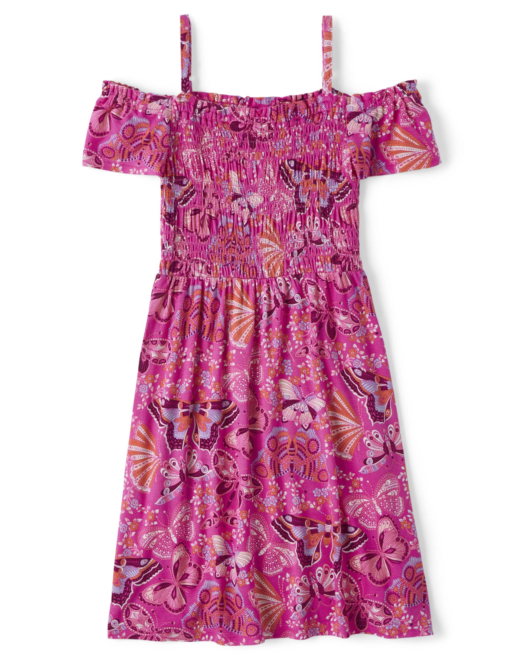 The Children's Place Girls' Short Sleeve Cold Shoulder Dress