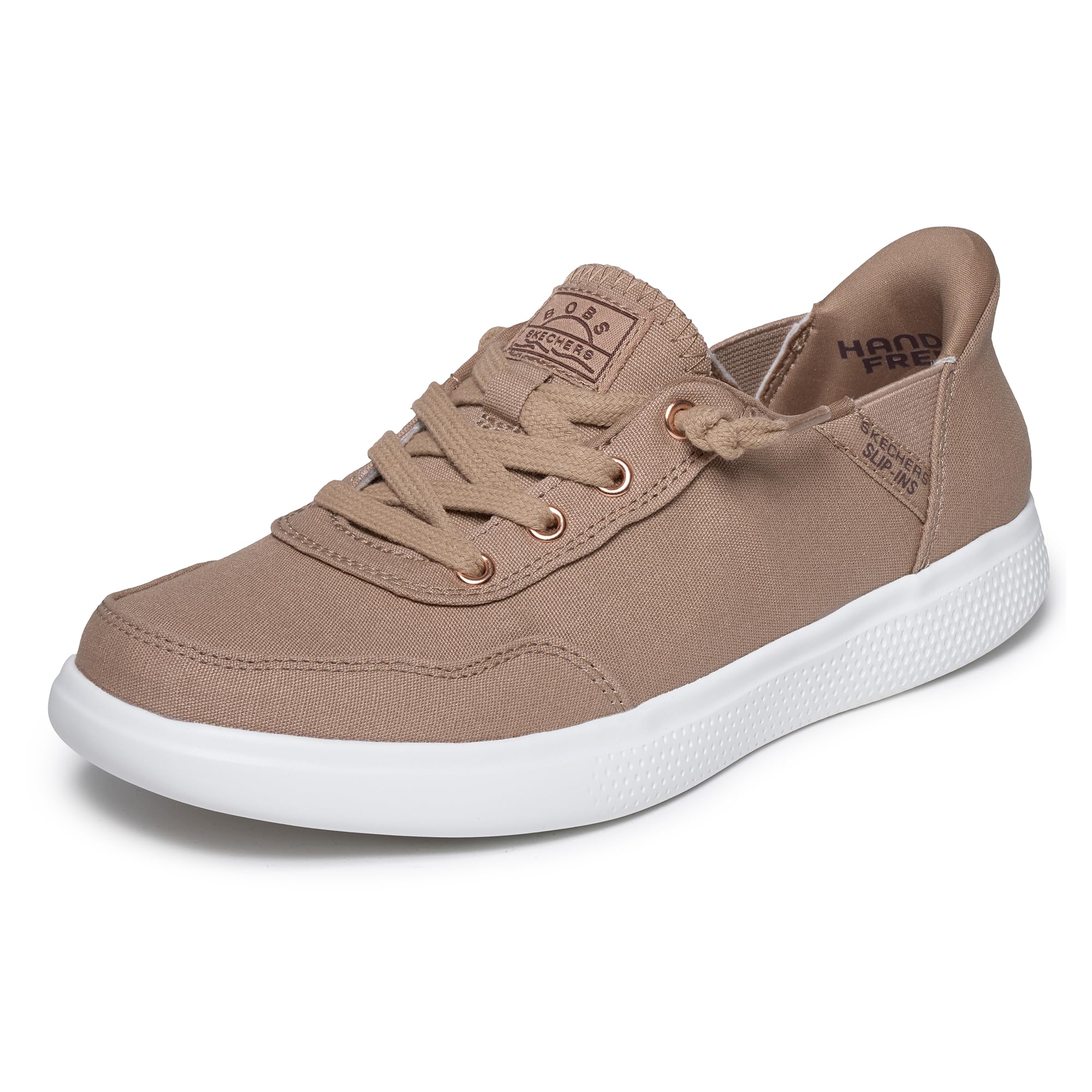 Skechers Women's Skip B Cute BOBS Skipper Keep IT Sweet, Tan Canvas, 3 UK