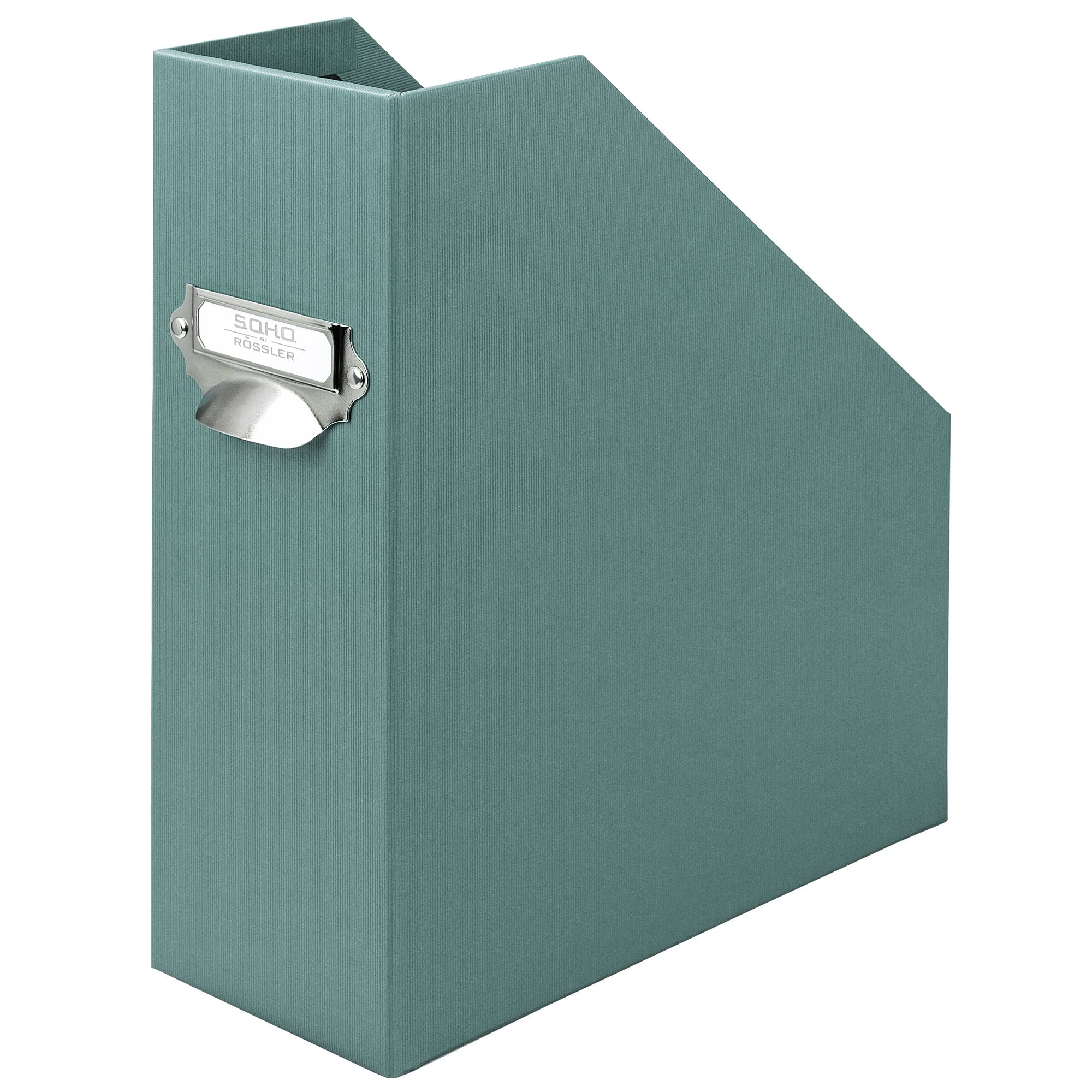 Rössler S.O.H.O. 1318452381 Magazine File for DIN A4 with Handle and Writeable Insert Label 11.5 x 26 x 31.5 cm Opal