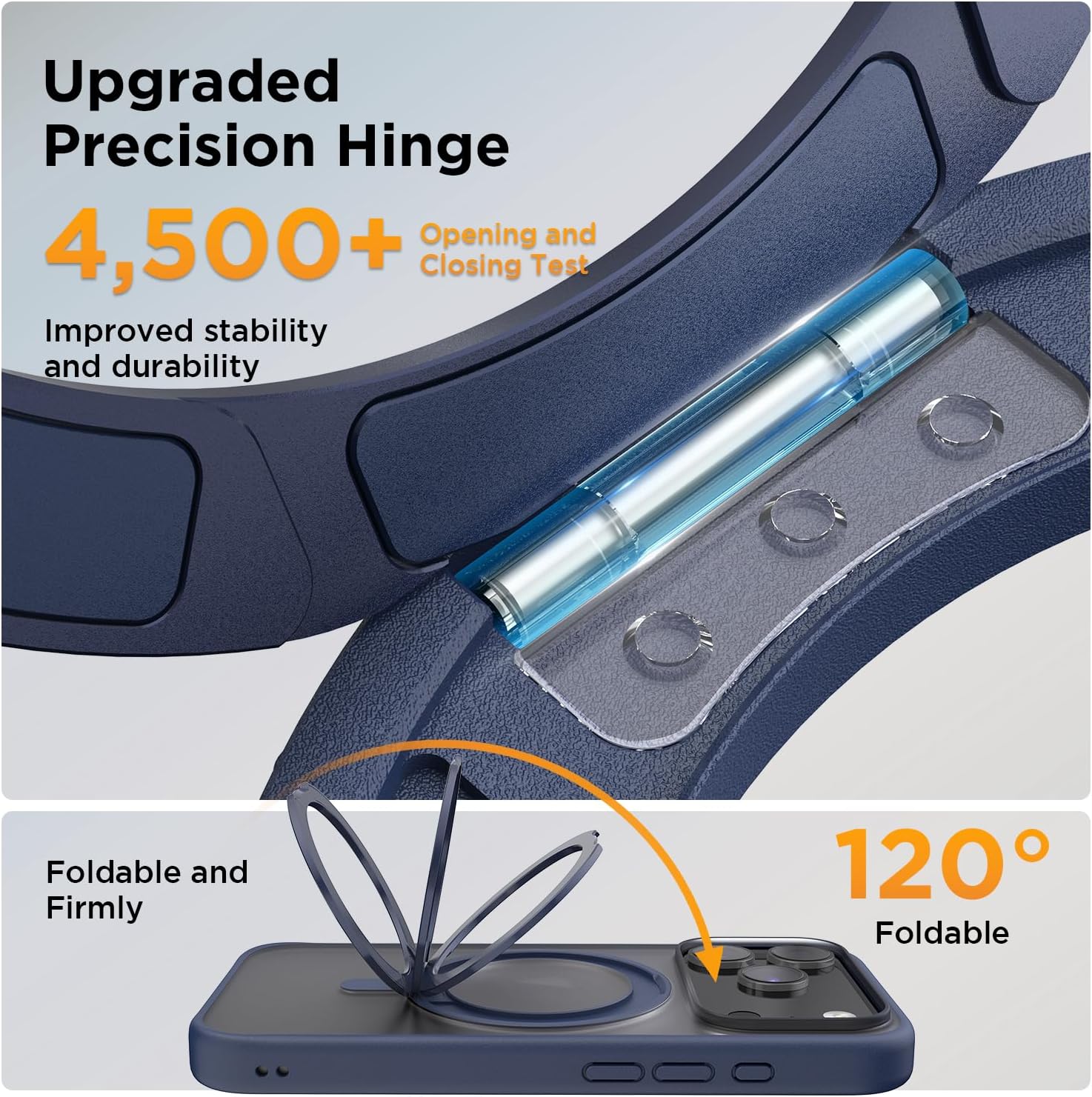 المميز - جراب لجوال ايفون 17 برو 6.3 بوصة 2025 مع حامل حلقي مغ... - view 3