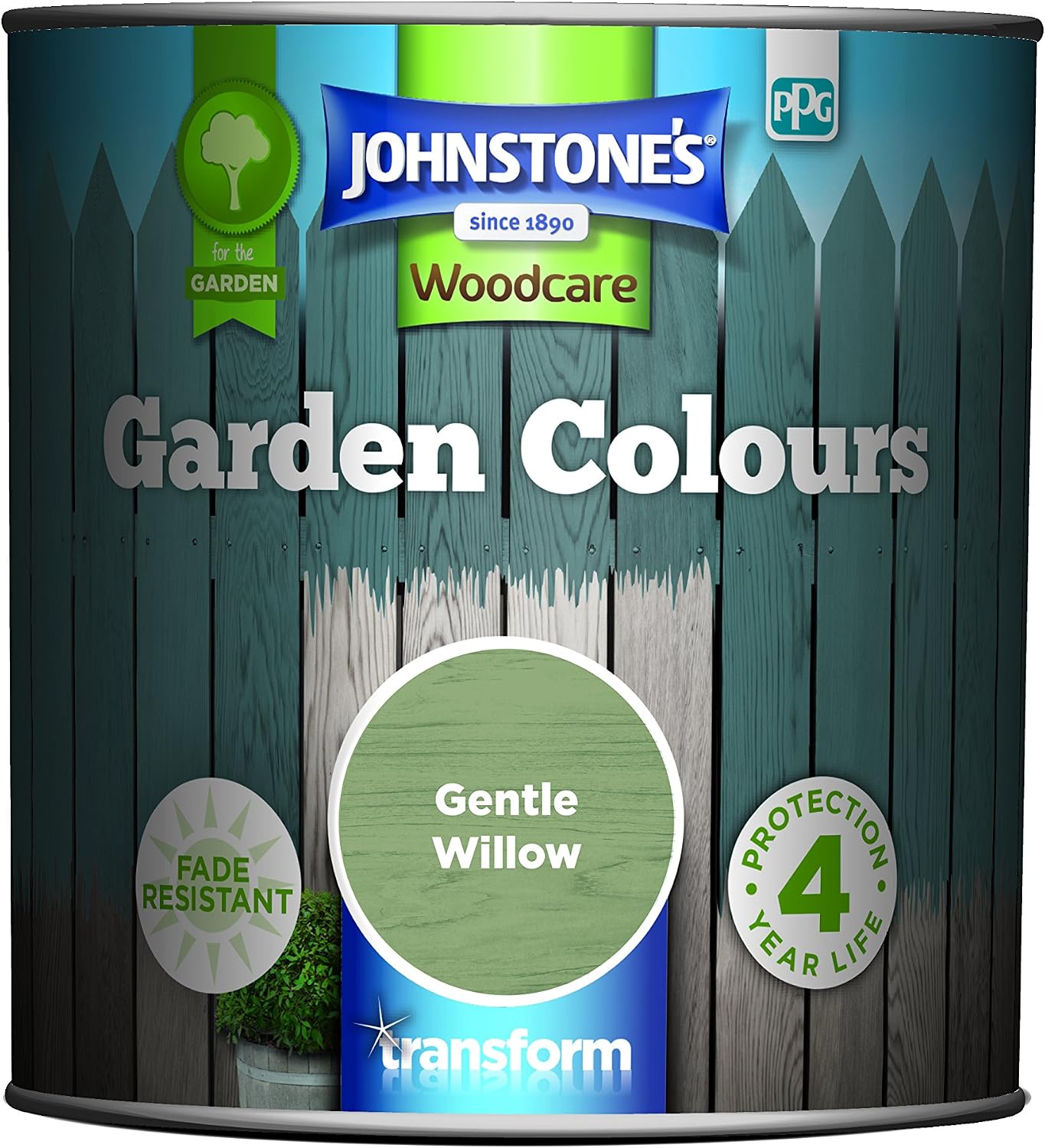 Johnstone’s, Garden Colours, Gentle Willow, Exterior Wood Paint, Fade Resistant, Suitable for Garden Furniture Outdoors