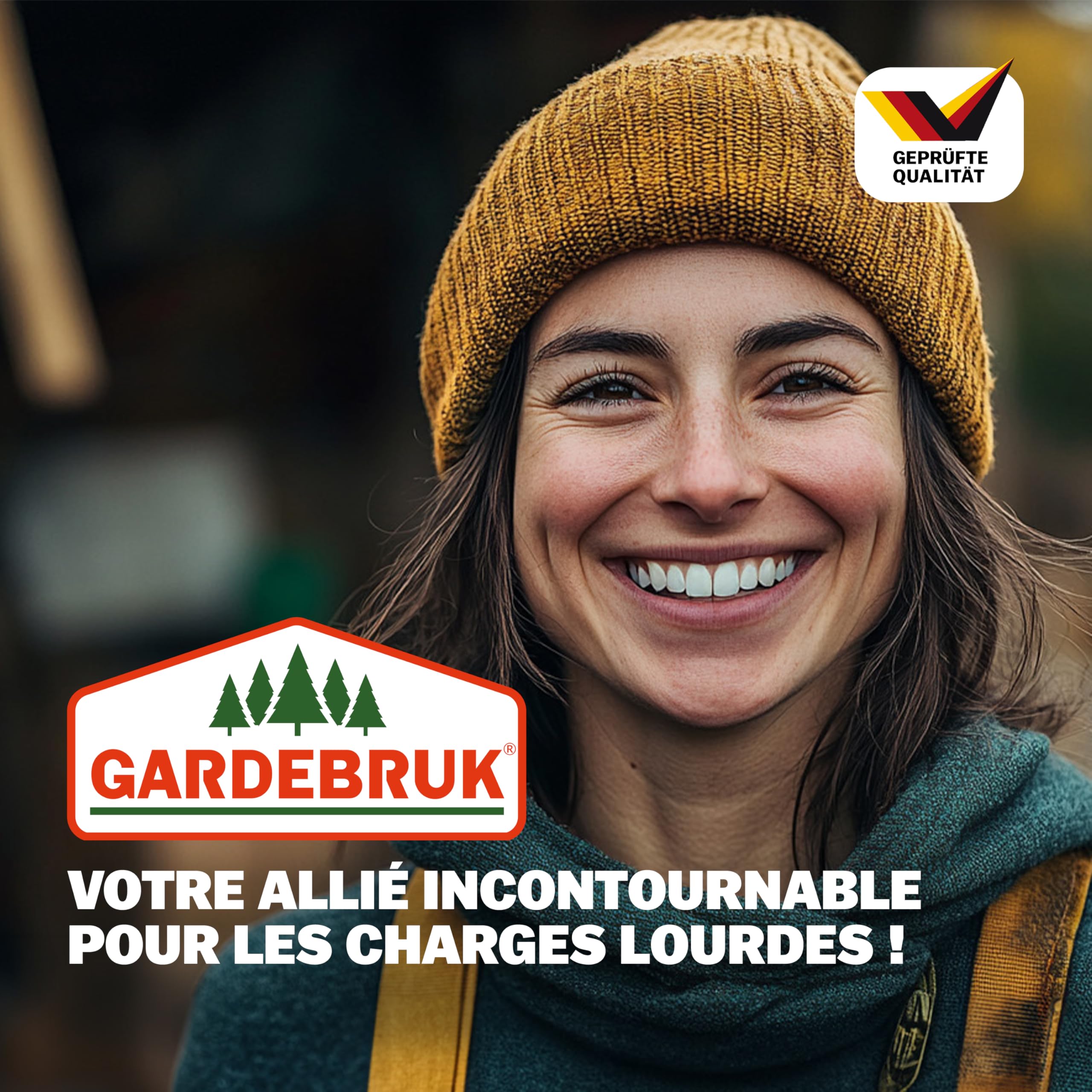 GARDEBRUK® Diable Aluminium Pliable 80kg Roues Pleines increvable Gants 2 tendeurs Chariot de Transport Diable déménagement Chariot Pliant manutention