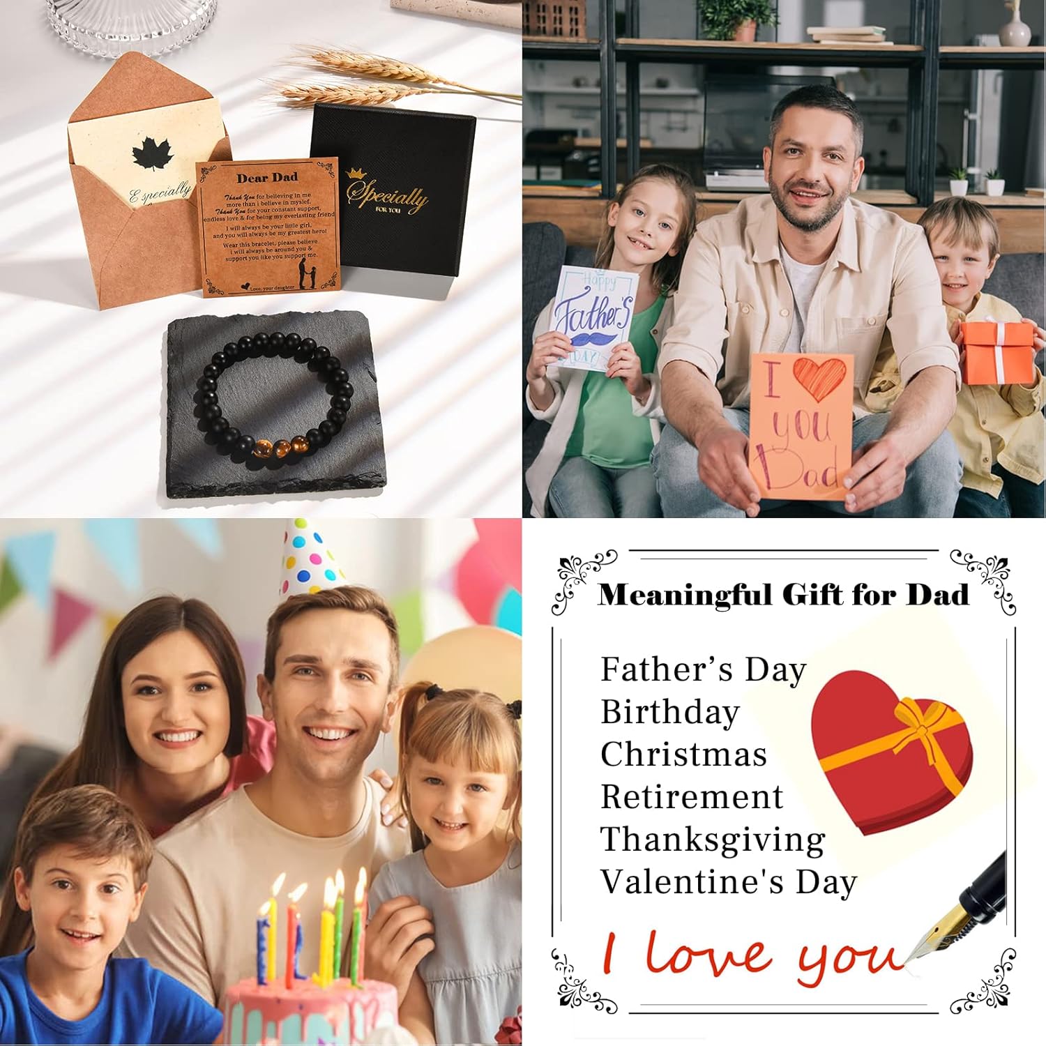 Mens Bracelet Gifts for Dad Husband Stepdad Bonus/First Time/New Dad to Be -Father's Day Christmas Valentines Day Anniversary Birthday Gifts for Him Man - Image 6