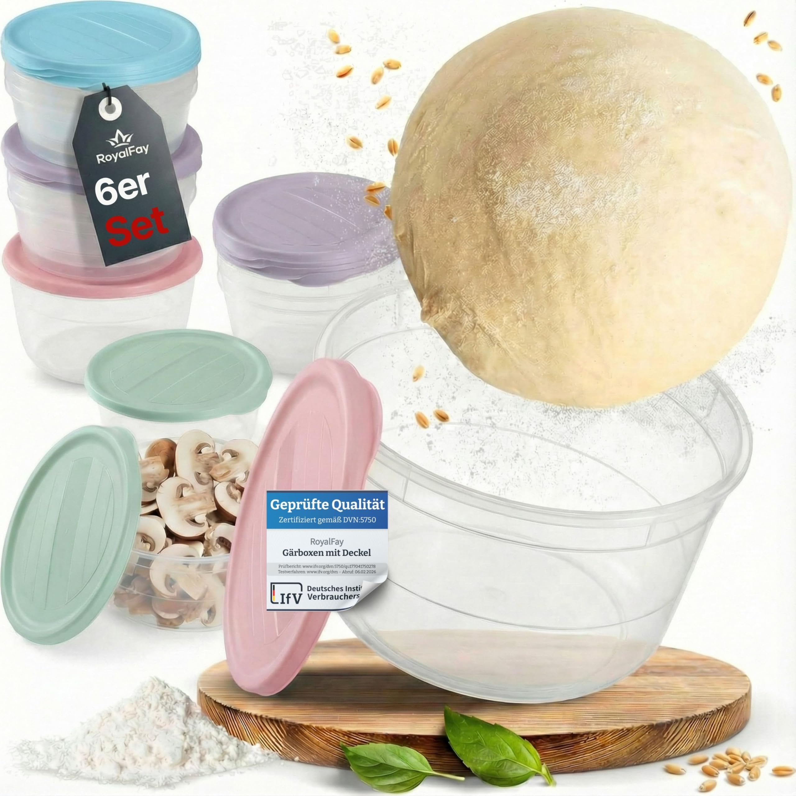 Pokanic Contenitori Per Meal Prep 10 Pezzi - 680 Ml Con Coperchio, 1 Scomparto, Impilabili, Ermetici, BPA Free, Adatti A Microonde E Congelatore
