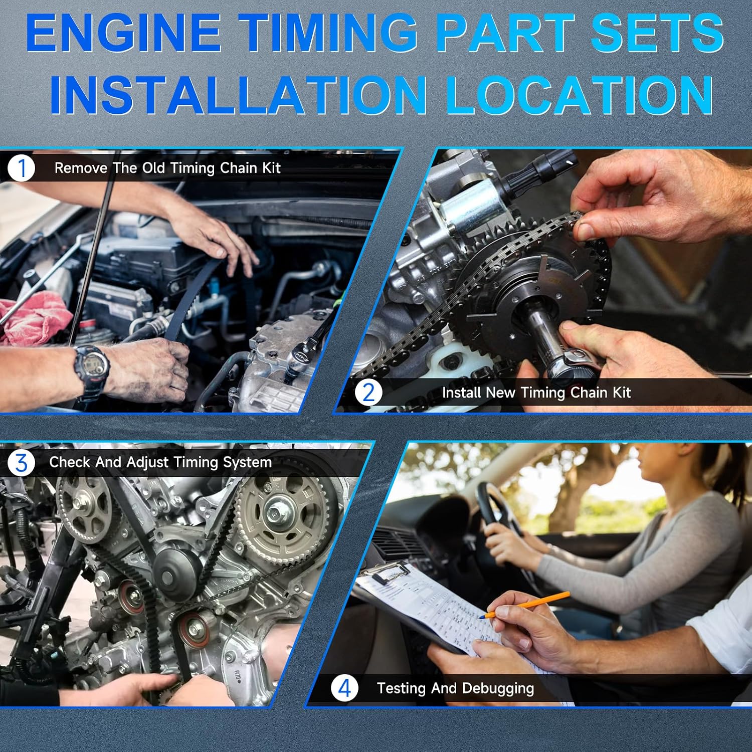 3.5L Engine Timing Chain (VVT) Sprocket Kit Fits for Ford Expedition 18-21/ F-150 18-20, for Lincoln Navigator 3.5L V6 Turbo OE HL3Z6B274A HL3Z6B274B