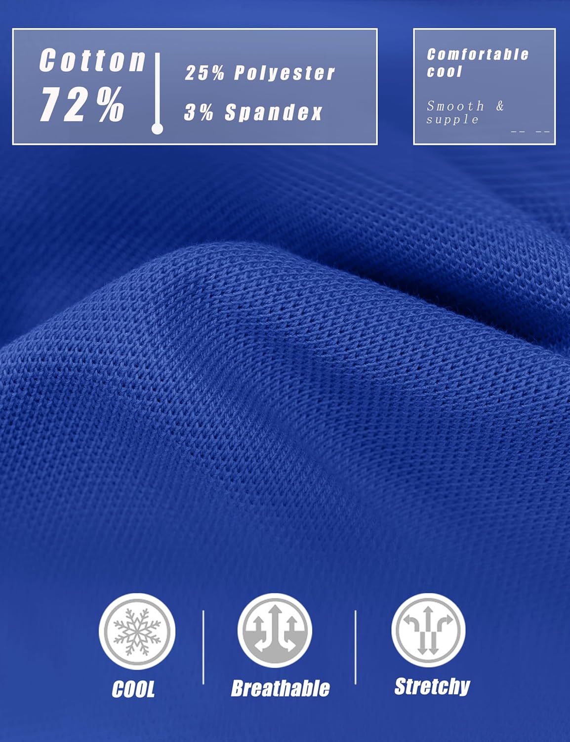 MAGCOMSEN Women's Polo Shirts Cotton Short Sleeve V-Neck Collared Tops Golf Shirt Work Casual Summer Tee - Image 5