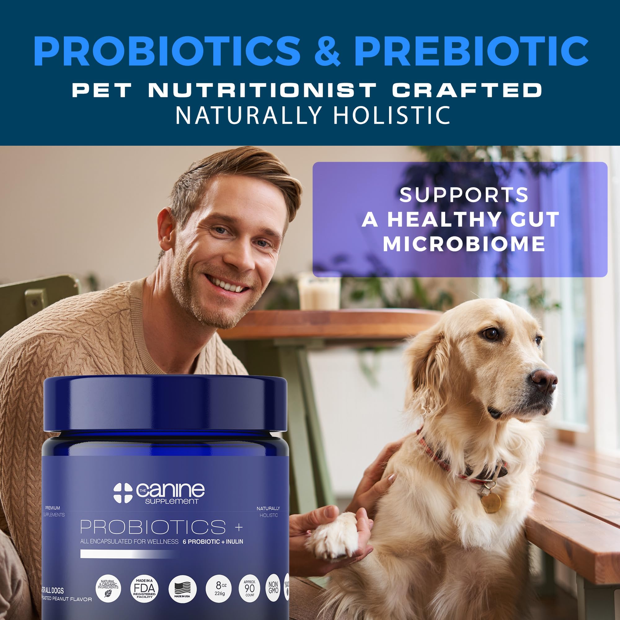Probiotics for Dogs | Soft Chews with Digestive Enzymes, Pumpkin & Prebiotics | Supports Gut Health, Immunity, Stool Quality & Nutrient Absorption | Peanut Flavor, 90 Count - image 8