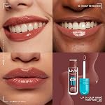 NYX Professional Makeup Lip IV Hydrating Gloss Stain, Lip Gloss, Infused with VITAMINS & COCONUT WATER, Up to 12HR Hydration, High Pigment, Wet Shine Finish, Shade: Hydra-Honey