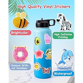 600Pcs Water Bottle Stickers for Kids, Cute Stickers for Water Bottles, Vinyl Waterproof Aesthetic Laptop Sticker Pack Classroom Prizes Skateboard for Kids Teens Girls Students