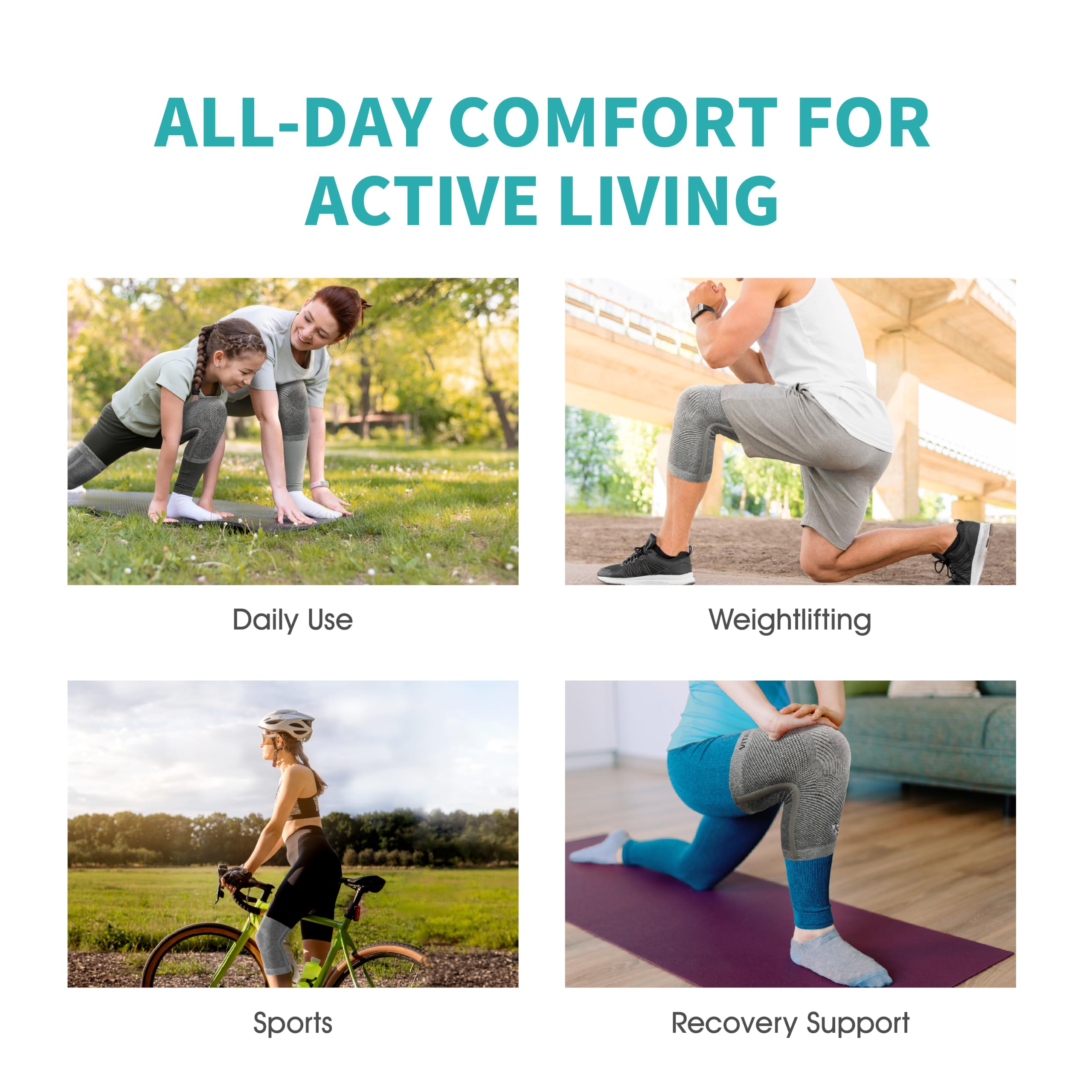 Vital salveo-compression recuperación/Brace rodillera s-support, alivio del dolor, protege conjunta – Ideal para deportes y uso diario