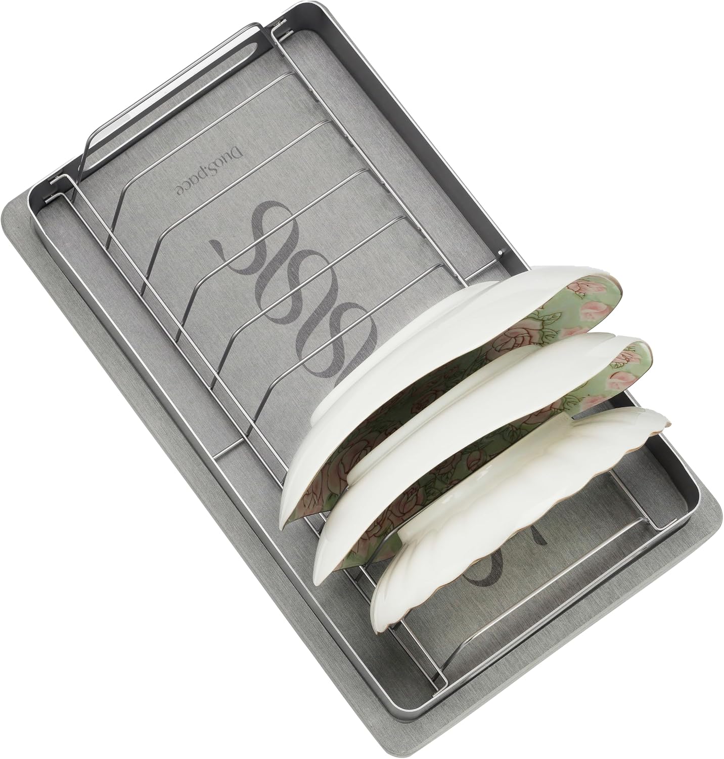 SUS304 Stainless Steel Dish Drying Rack with Diatomite Tray