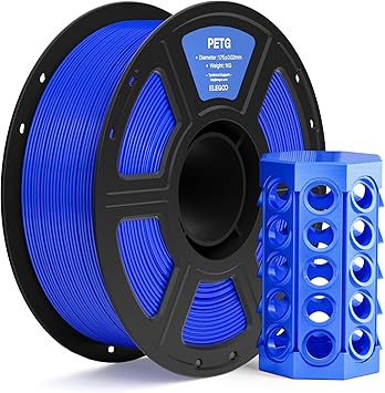 ELEGOO PETG Filament 1.75mm Blue 1KG, 3D Printer Filament Dimensional Accuracy +/- 0.02 mm, 1kg Spool2.2lbs Fits for Most FDM 3D Printers