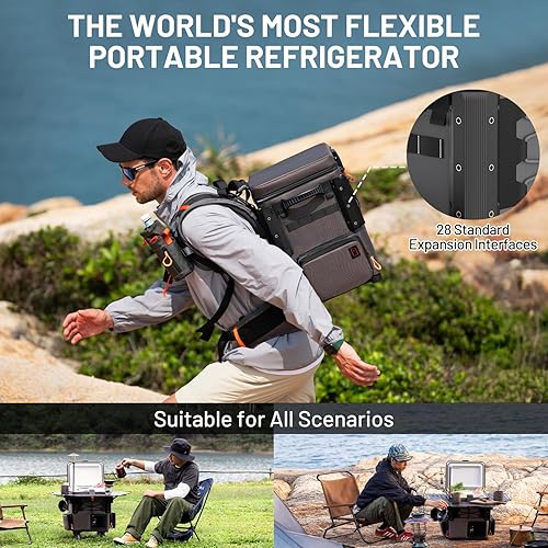 Miniatura 2 de LiTHELi FrozenPack Wild 12V Car Refrigerator & Portable Electric Cooler, 20L21QT Backpack Design, -468 Travel Fridge Freezer for Camping, Road