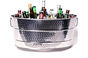 BREKX Aspen Heavy-Duty Oval Stainless Steel Bucket