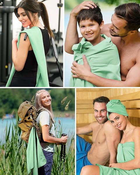 Fit-Flip Toalla Microfibra - para el Gimnasio y la Playa - compacta, Ultraligera, Grande y de Secado rápido - Toallas microfibras de Natacion, Gym, Viaje y Piscina - 5