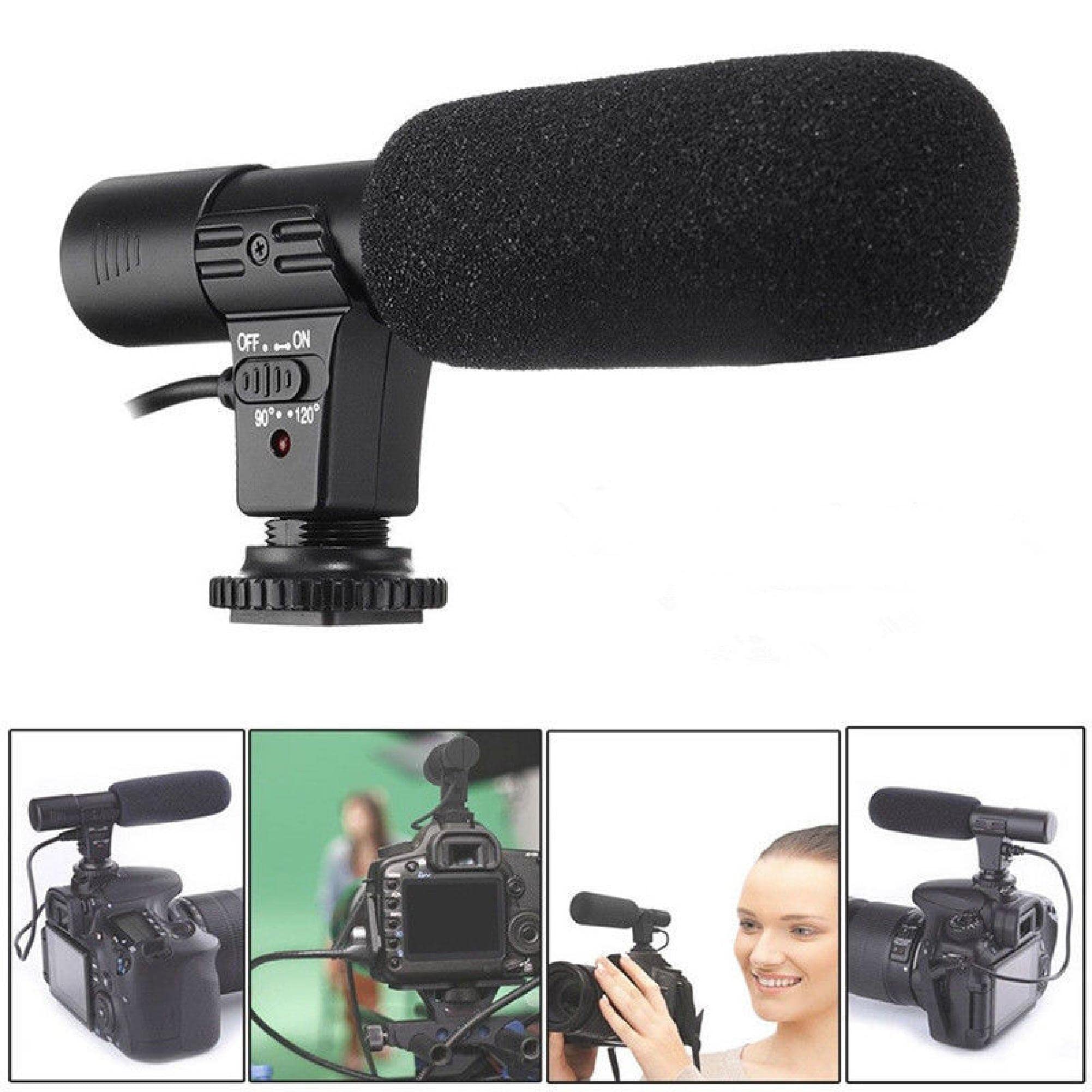 Microphone stéréo avec prise DV de 3,5 mm pour Nikon D7000 D300s D5100 D5300 D3300 D3200