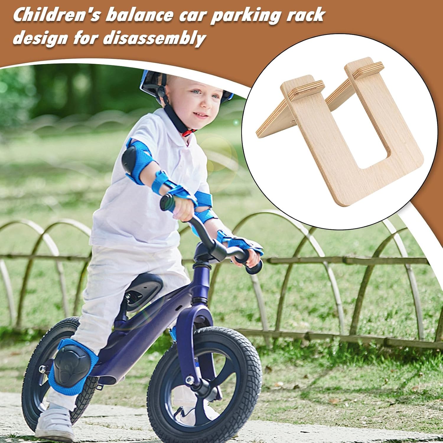 Display Stand Parking Rack Child Bikes Parking Rack Wood Detachable Display | Bicycles Floor Parking Stand, Brake Balance Display Stand For Indoor, Outdoor