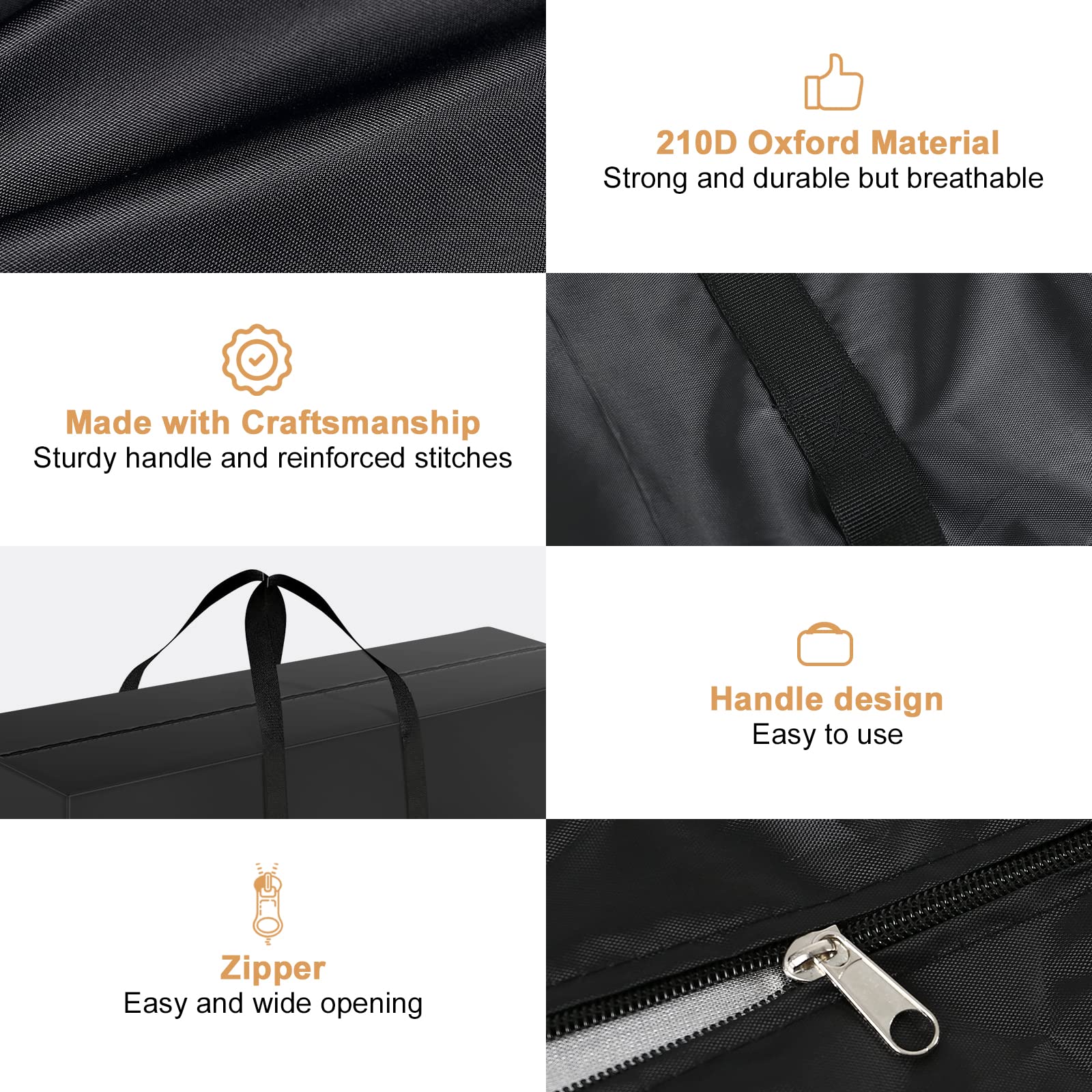 Borsa Stoccaggio Esterna Per Cuscini Giardino - 122x39x55 Cm, Impermeabile E Anti-UV | Ideale Per Mobili Da Esterno