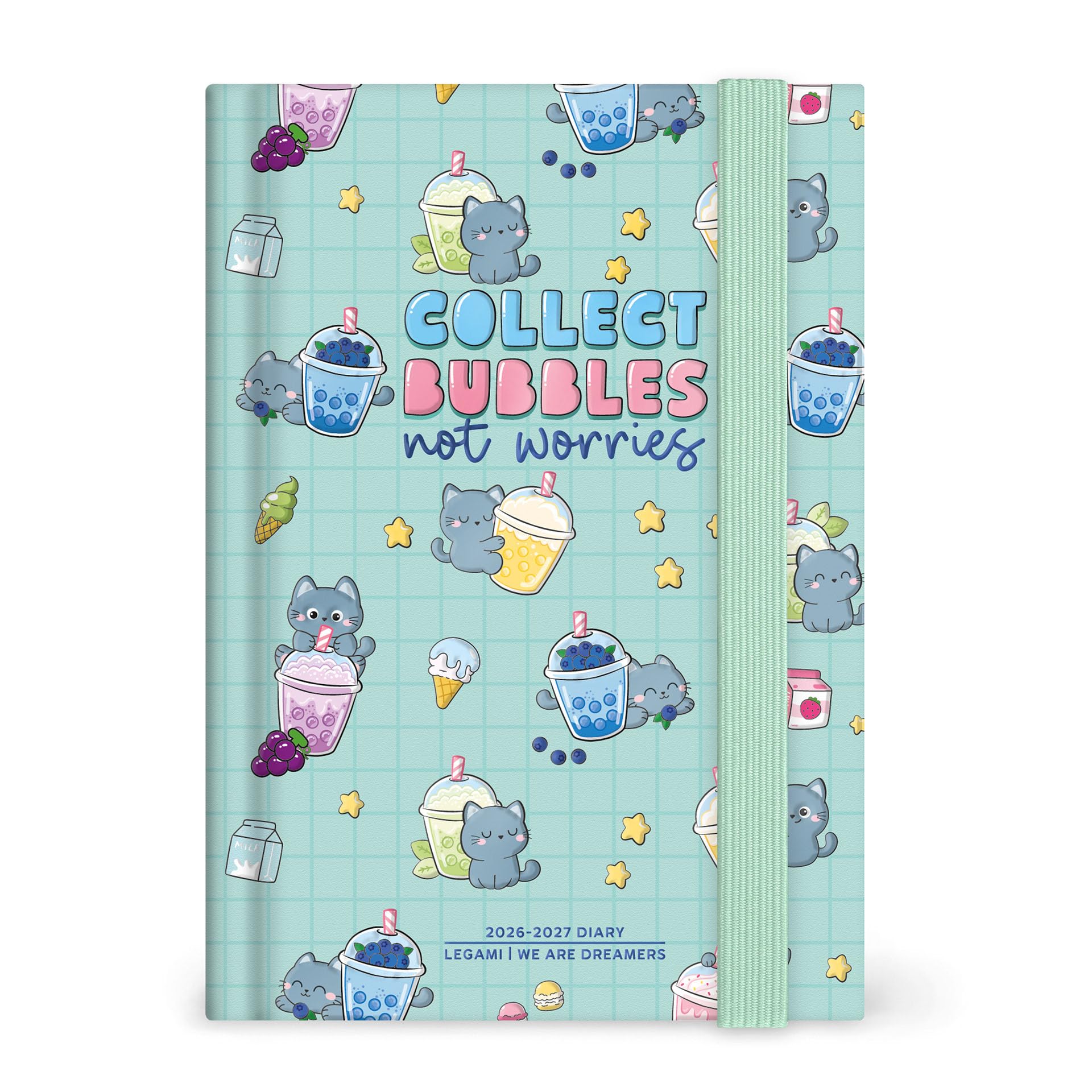 Legami - Daily Photo Diary 2026-2027, Kitty Bubble Tea, 16 Months Small, Diary September 2026 to December 2027, Elastic Closure, FSC Certified Paper, 9.5 x 13.5 cm — image 1