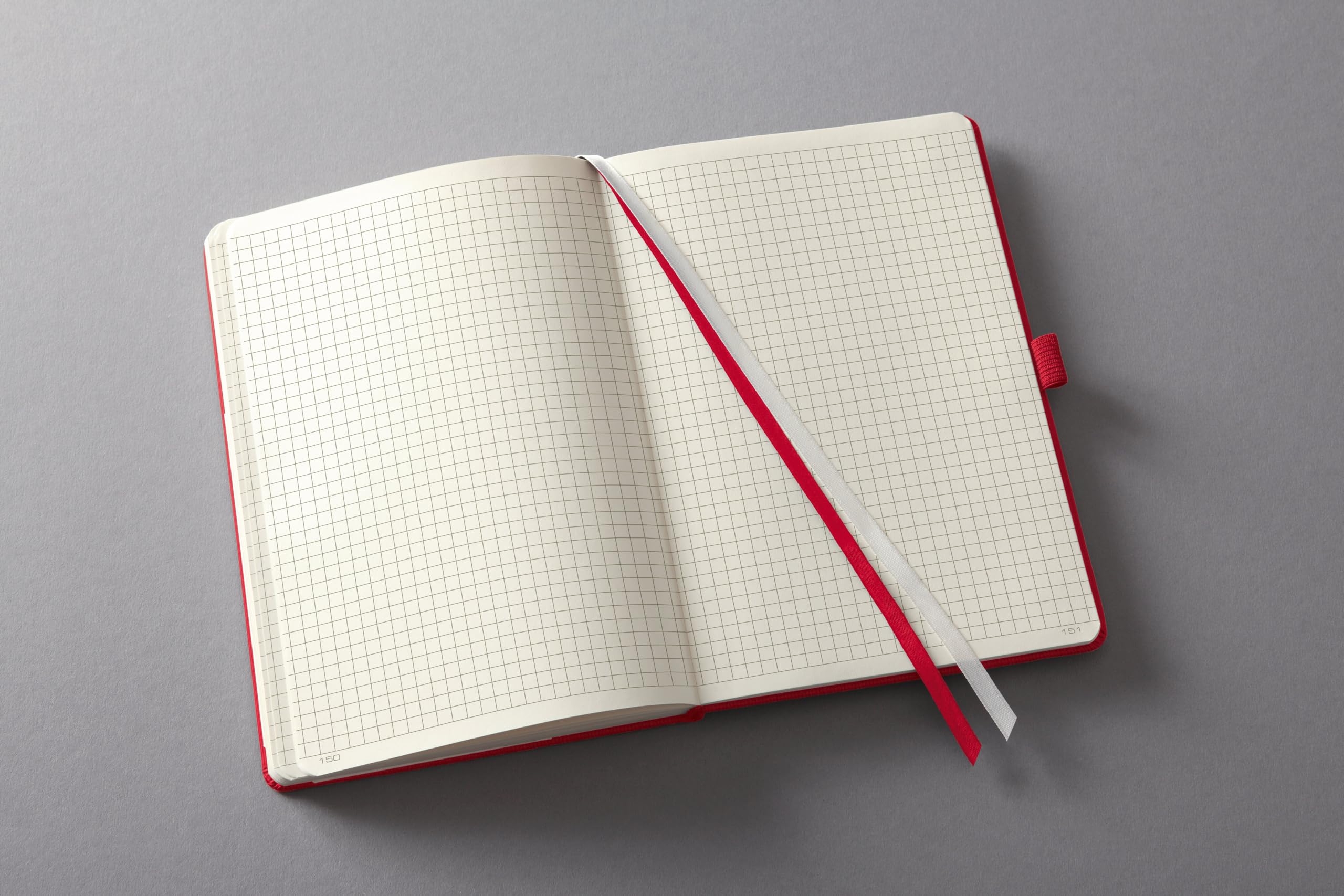 SIGEL CO654 Notizbuch Conceptum, ca. A5, kariert, rot: Notebook Conceptum, Classic, Hardcover