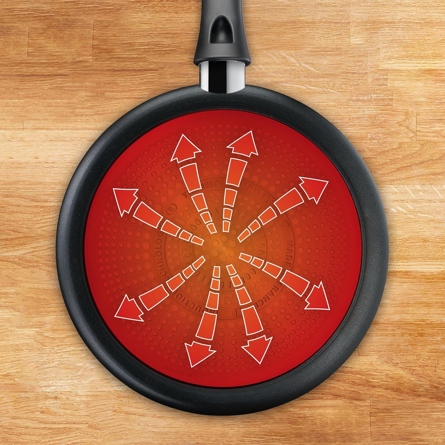 Tefal Patelnia wok Brut 28 cm | C28019 | THERMO-SIGNAL™ | zdrowe gotowanie | bezpieczna powłoka nieprzywierająca | przyjazna dla środowiska | wszystkie rodzaje kuchenek + nadaje się do kuchenek
