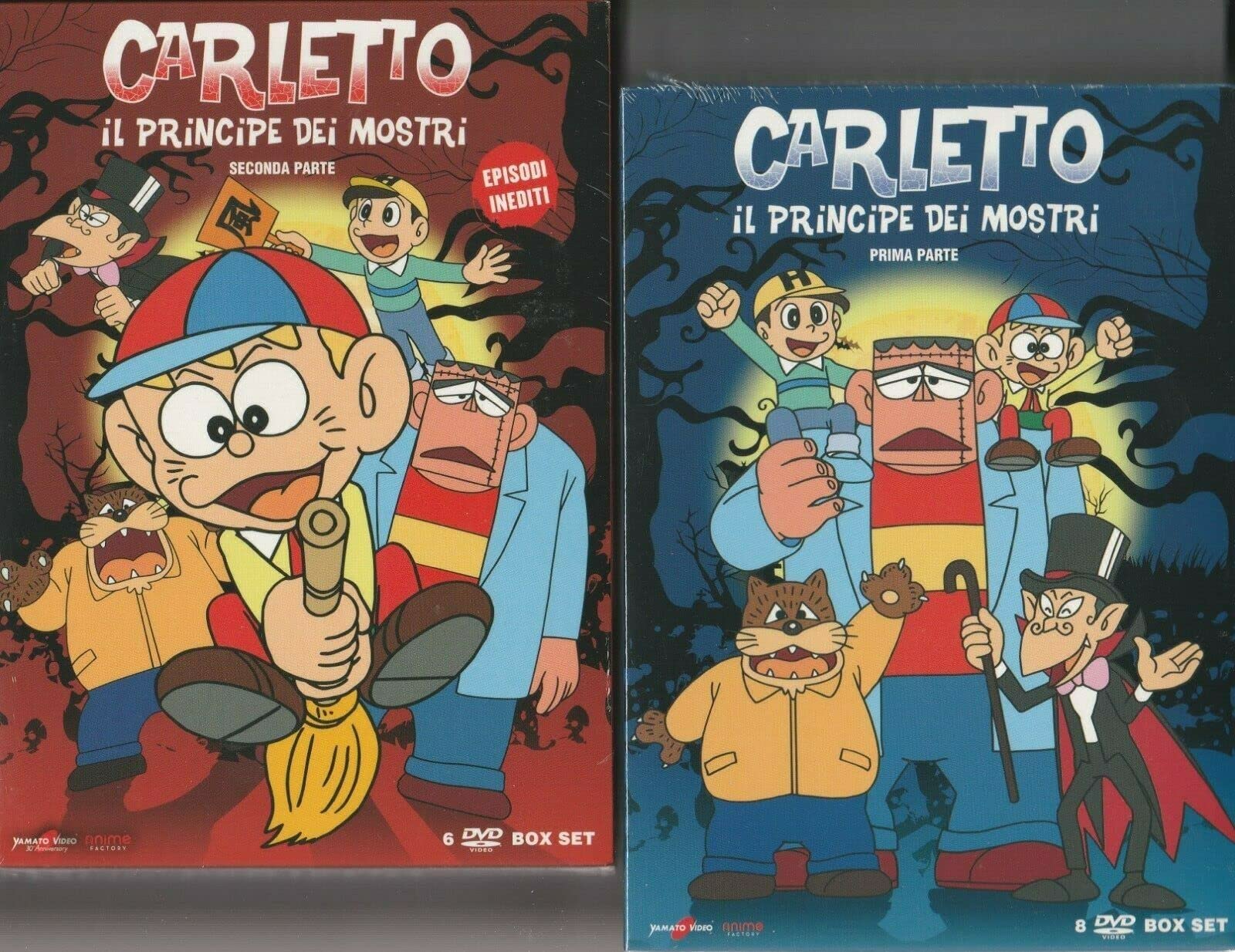 CARLETTO IL PRINCIPE DEI MOSTRI KAIBUTSU KUN prima + seconda parte serie completa 14 dvd x 2 box