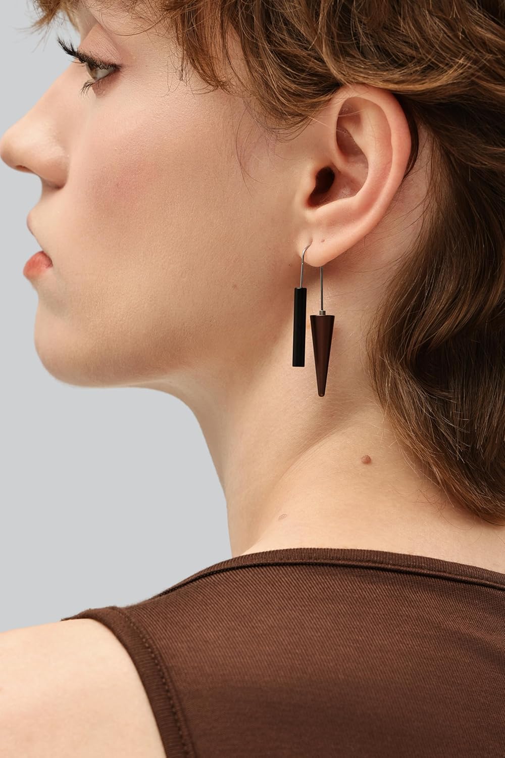 Trendy Dangle Earrings Set for Women, Colorful Aluminum Drop Earrings, 6 Pcs DIY Interchangeable Conical Beads, Lightweight Titanium Ear Hooks, Hypoallergenic and Not Easy To Fade - Image 3