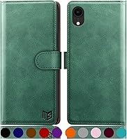 Vista 14 de SUANPOT Funda de piel tipo cartera para iPhone XR 6.1 (no XS 5.8 pulgadas, XS Max 6.7 pulgadas) con bloqueo RFID, tarjetero de crédito, funda