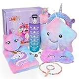 Cherry Tale Unicorn Gifts for Girls Age 6-8, Kids Unicorn Toys Set with Light Up Star Pillow Diary Headband Eye Mask Christmas Birthday Gifts for Little Girls Age 4 5 6 7 8 9 10