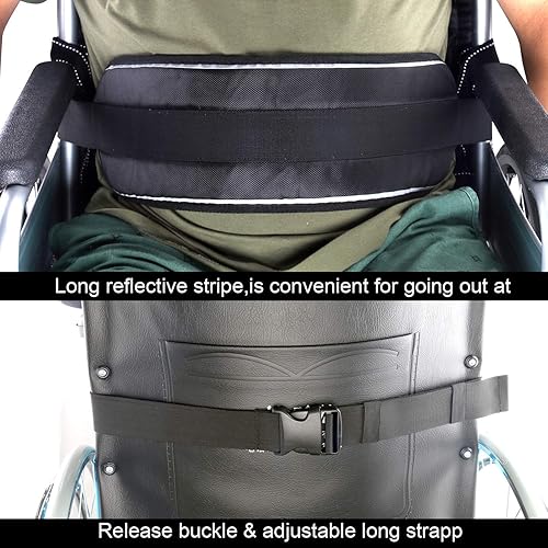 Miniatura 6 de Cinturón de seguridad para silla de ruedas, cinturón fijo para ancianos, bandas restringidas con correas ajustables, arnés de seguridad para