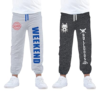 Hovom 100% Cotton Kids Printed Track Pant for Boys and Girls Multicolor (Pack of 2) Unisex