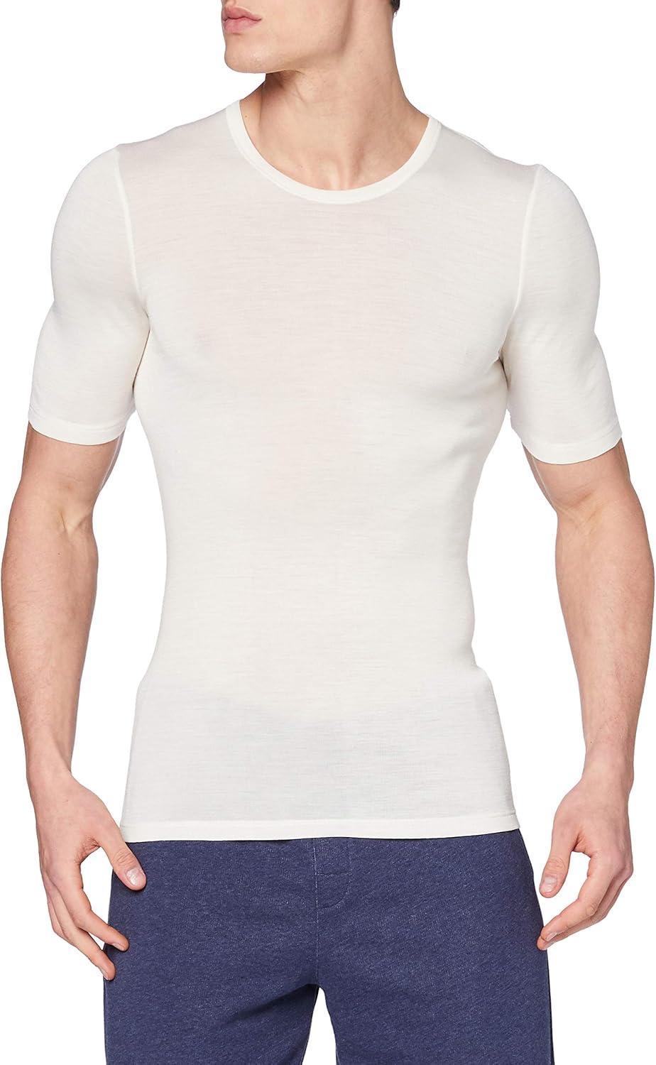 HANRO Men's Woolen Silk M S/SLV Shirt 73401