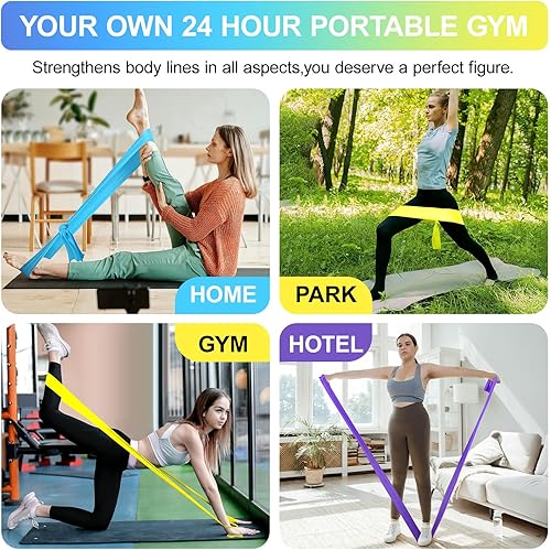 Miniatura 5 de Bandas de resistencia, bandas de ejercicio para terapia física, bandas elásticas para ejercicio en casa, banda de resistencia para terapia física,