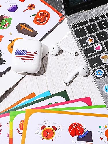 Miniatura 5 de 18 hojas de calcomanías de temporada navideña, más de 450 calcomanías de calendario de álbumes de recortes, decoraciones mensuales surtidas para