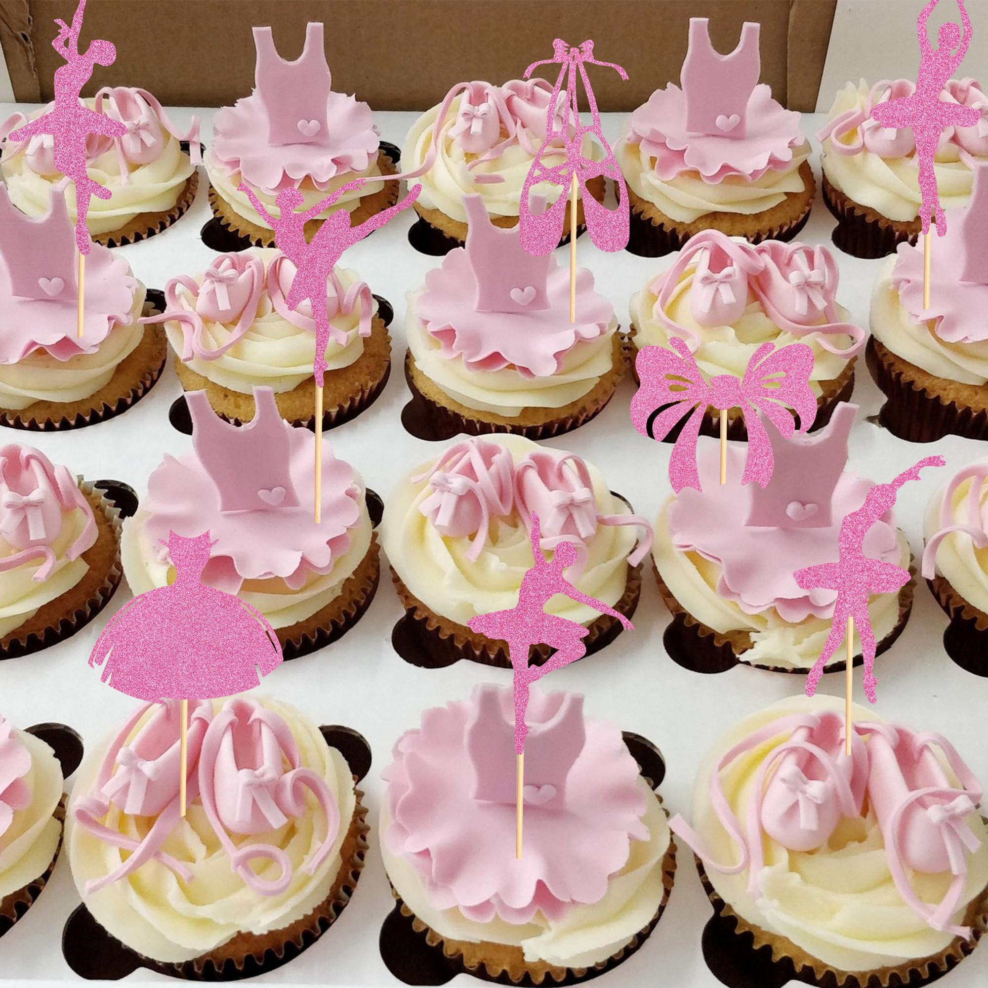 Ballerina-Kuchenaufsatz Aus Pappe – Mit Tutu & Ballettschuhen, Für Geburtstagspartys