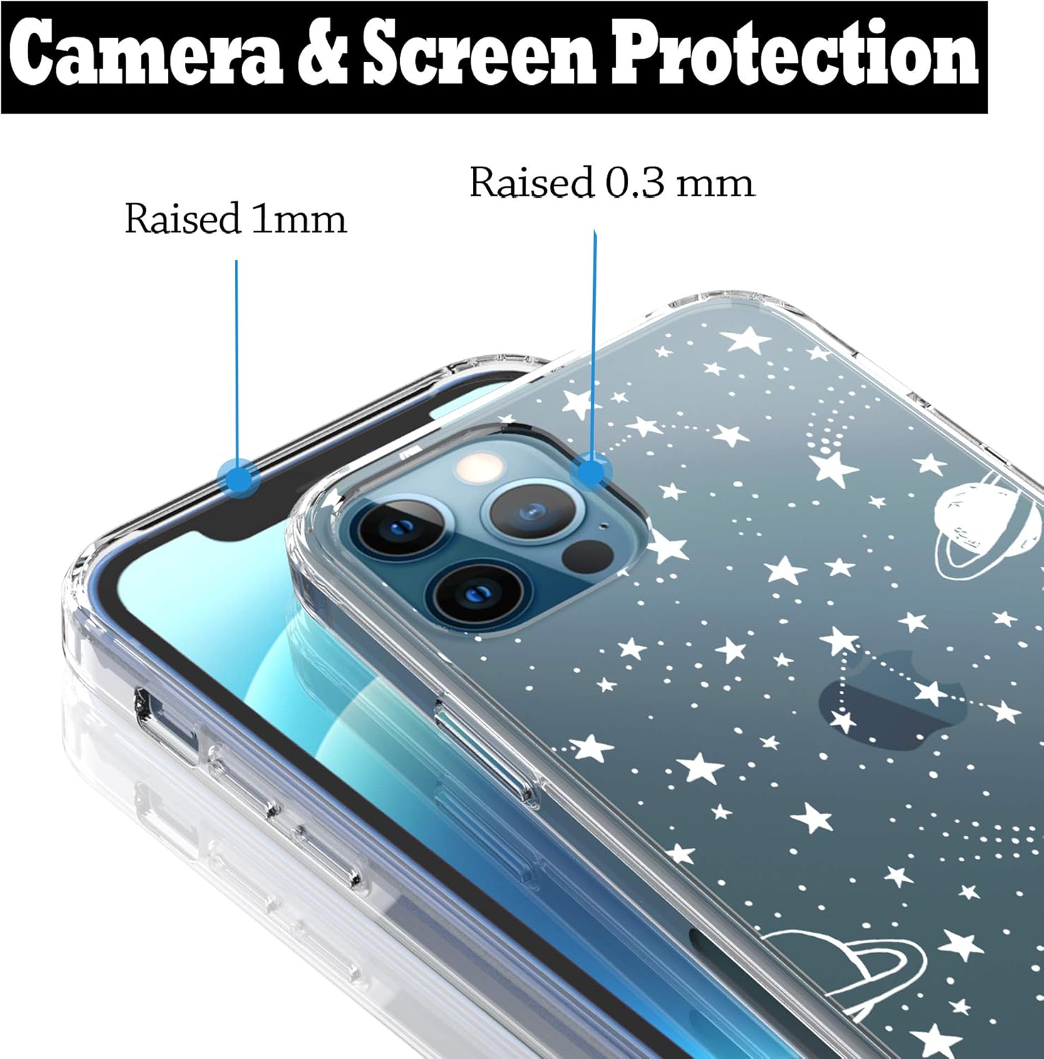 iPhone 12 Pro Max 5Gケース 傷防止 耐衝撃シリーズ クリアアクリル + TPU バンパー保護ケース 【フォールド】 i