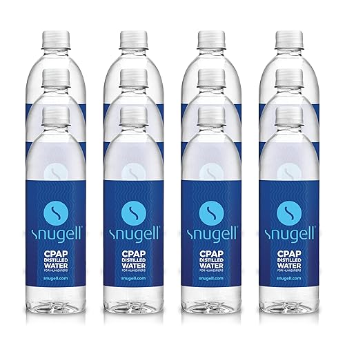 Miniatura 10 de Snugell Agua destilada embotellada de tamaño de viaje para máquinas CPAP, (paquete de 6, 20 onzas cada una), suministro de hasta 12 días, multiuso