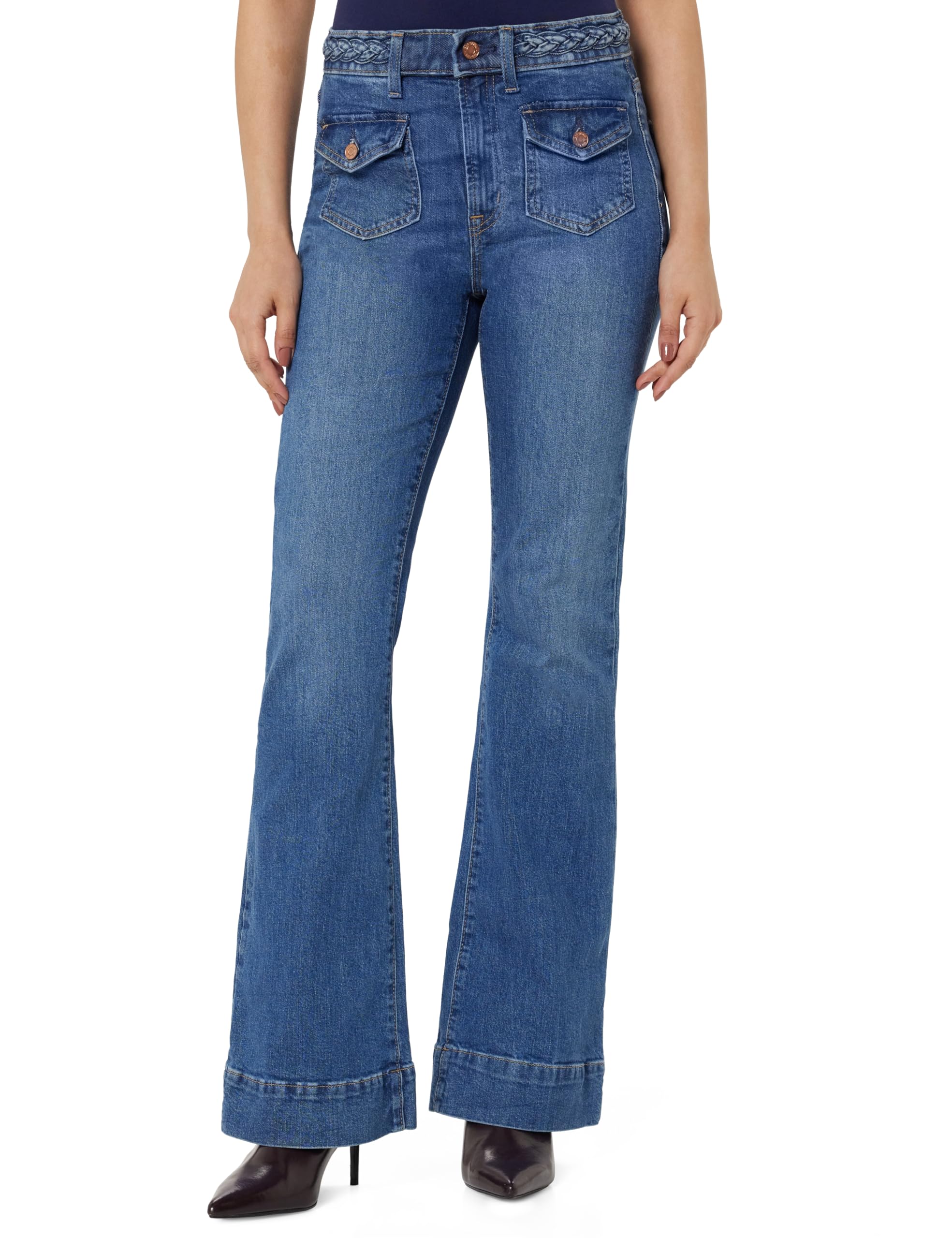 gap Women’s Relaxed Fit High Rise Lightly Washed Flared Jeans-picture-39