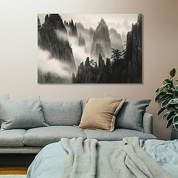 黄山白雲 東山魁夷 額縁 インテリア 黄山白雲 東山魁夷 額縁