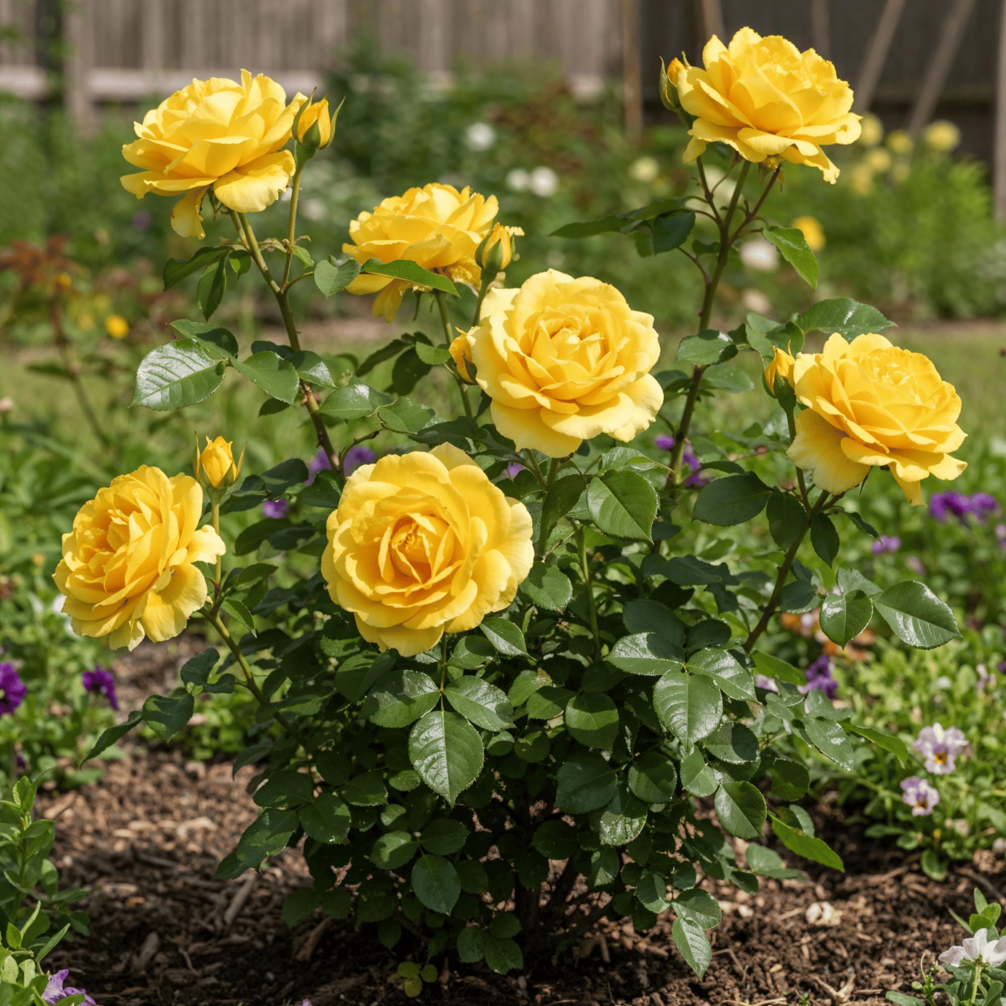 Rosen Pflanzen Gelb - 1 Pflanze - Stauden Winterhart Mehrjährig - Duftende Echte Rosen aus Holland - für Garten und Topf (keine Samen, nicht künstlich)