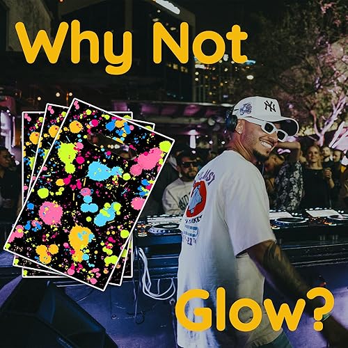 Miniatura 4 de Vusnud 50 bolsas de plástico de neón que brillan en la oscuridad para decoraciones de fiesta de cumpleaños