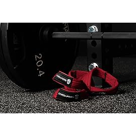 Gymreapers Figure 8 Lifting Straps for Deadlift, Powerlifting, Strongman, & Cross Training Strong Weightlifting Wrist Straps for Men, Women (Red, Medium)