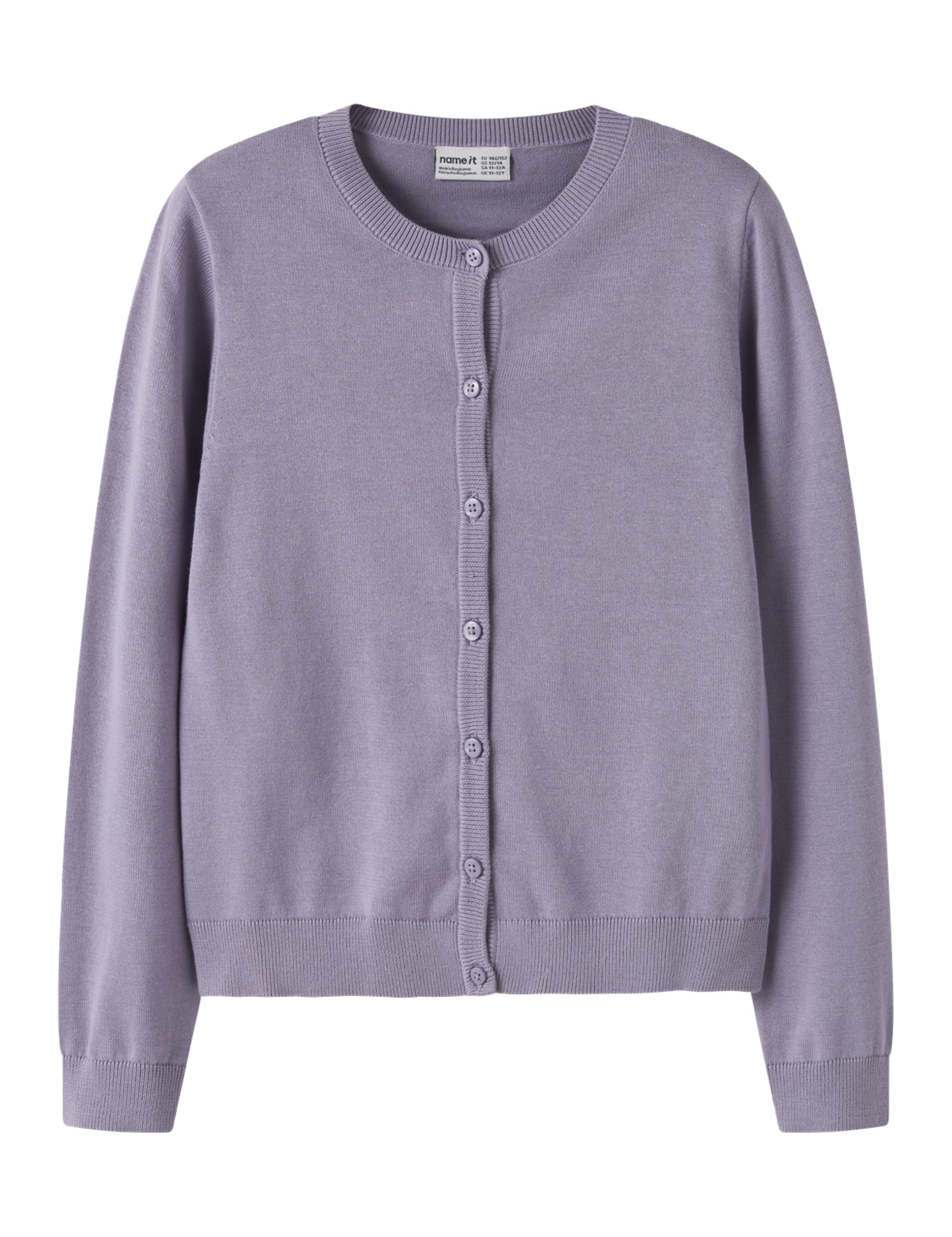 NAME IT Jogginghose Mädchen Nkfvalane Ls Knit Card Noos, Lavender Gray, 158/164 cm