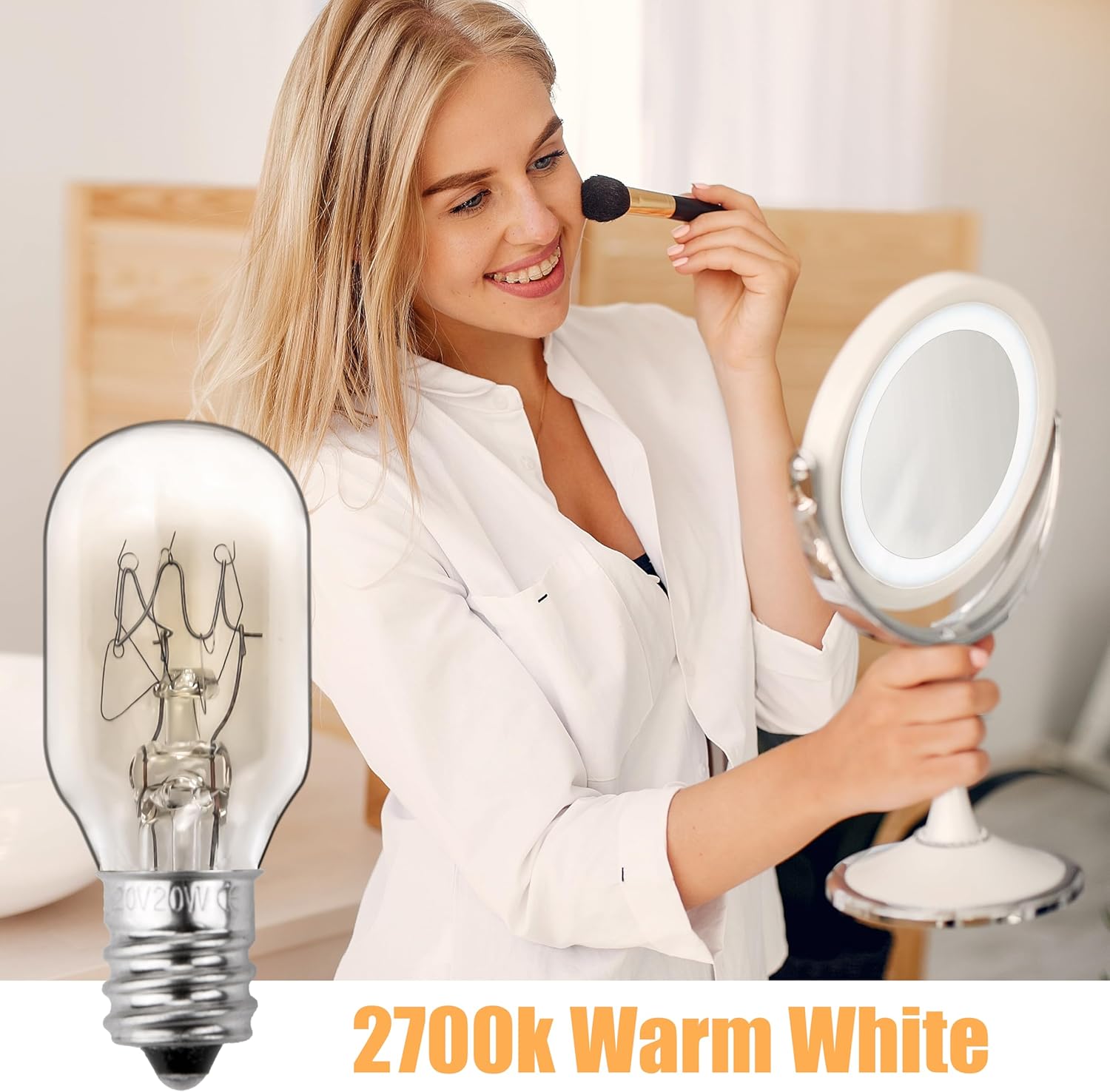 Lighted Incandescent Mirror Replacement Bulb for Conair 20 Watt
